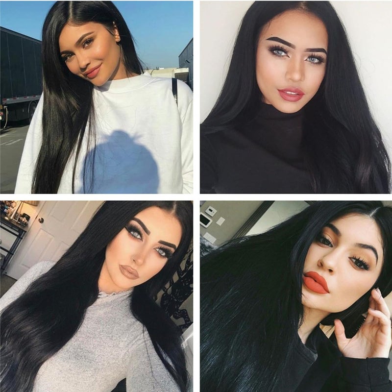 ميرسي شعر مستعار أسود طويل من ميرسي لزي القوطية للنساء أزياء الهالوين 27 بوصة شعر مستعار أسود طويل مستقيم طبيعي لطيف شعر مستعار أسود لأزياء الساحرة للنساء S034BK - Image 5